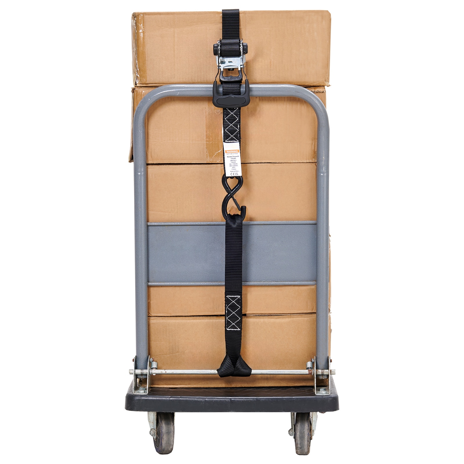 Ratchet Tie Down Straps Set Of 4 Heavy Duty Cargo Securing Straps_voghion.com